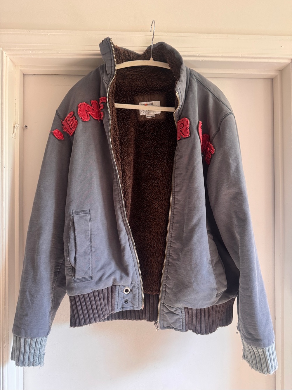 Energie Brown Faux-Sherpa Lined Jacket